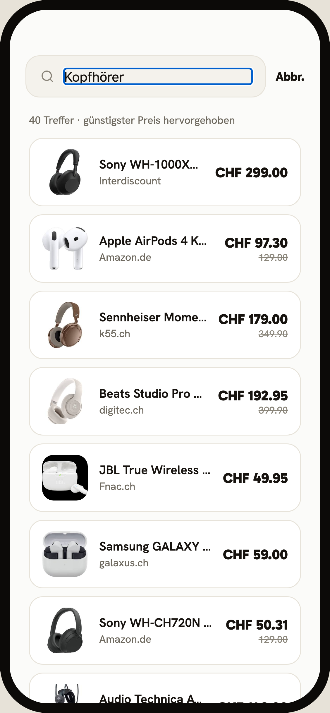 Cross-shop search